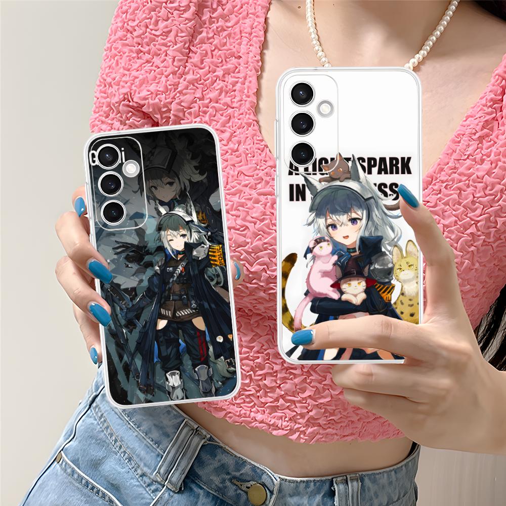 Arknights Grani Прозрачный чехол для мобильного телефона для Samsung Galaxy S25 S24 S23 S22 S21Plus FE Ultra Цветная накладка