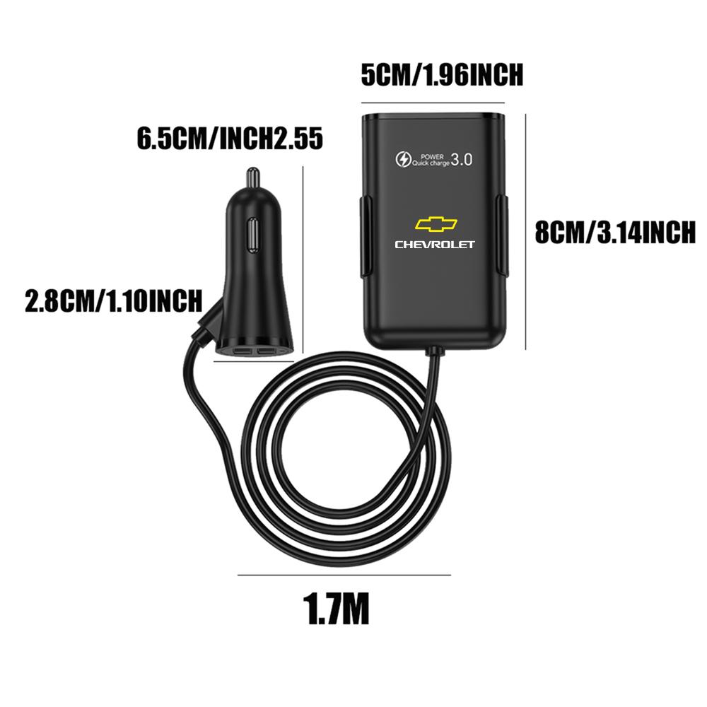 Car Fast Charger USB Type-C Ports Power Adapter Tools For Chevrolet Cruze Spark Captiva Suburban Camaro Malibu Silverado Tahoe