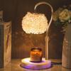 Luxury Smart Touch Candle Warmer Lamp - Dimmable LED Wax Melt Warmer with Crystal Gemstone Shade and Color-Changing Marble Base, VXUNLIOR Candle