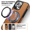 Деловой кожаный вращающийся кронштейн Чехол для телефона для iPhone 17 16 15 14 13 12 11 Pro Max Plus Magsafe Магнитное кольцо Подставка Держатель Чехол