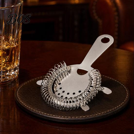 Home Bar Accessories Cocktail Strainer, Stainless Steel 4 Prong Strainer with High Density Spring, Drink Professional Bartending Tools for Bartenders