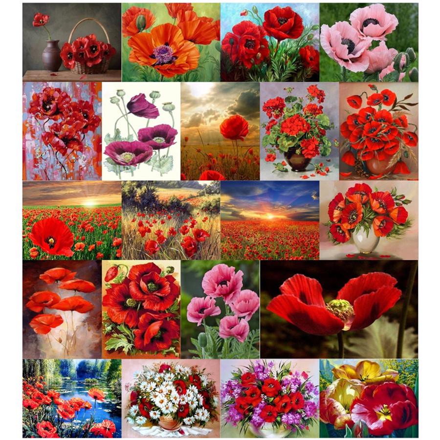 Full 5D Diy Diamond Painting Beautiful Flower Diamond Embroidery Full Lay Anime Cross Stitch Kits Home Decor Handmade Gift