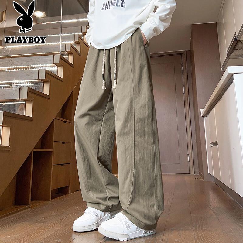 PLAYBOY Мужские повседневные брюки свободного кроя, прямые, широкие, 2026