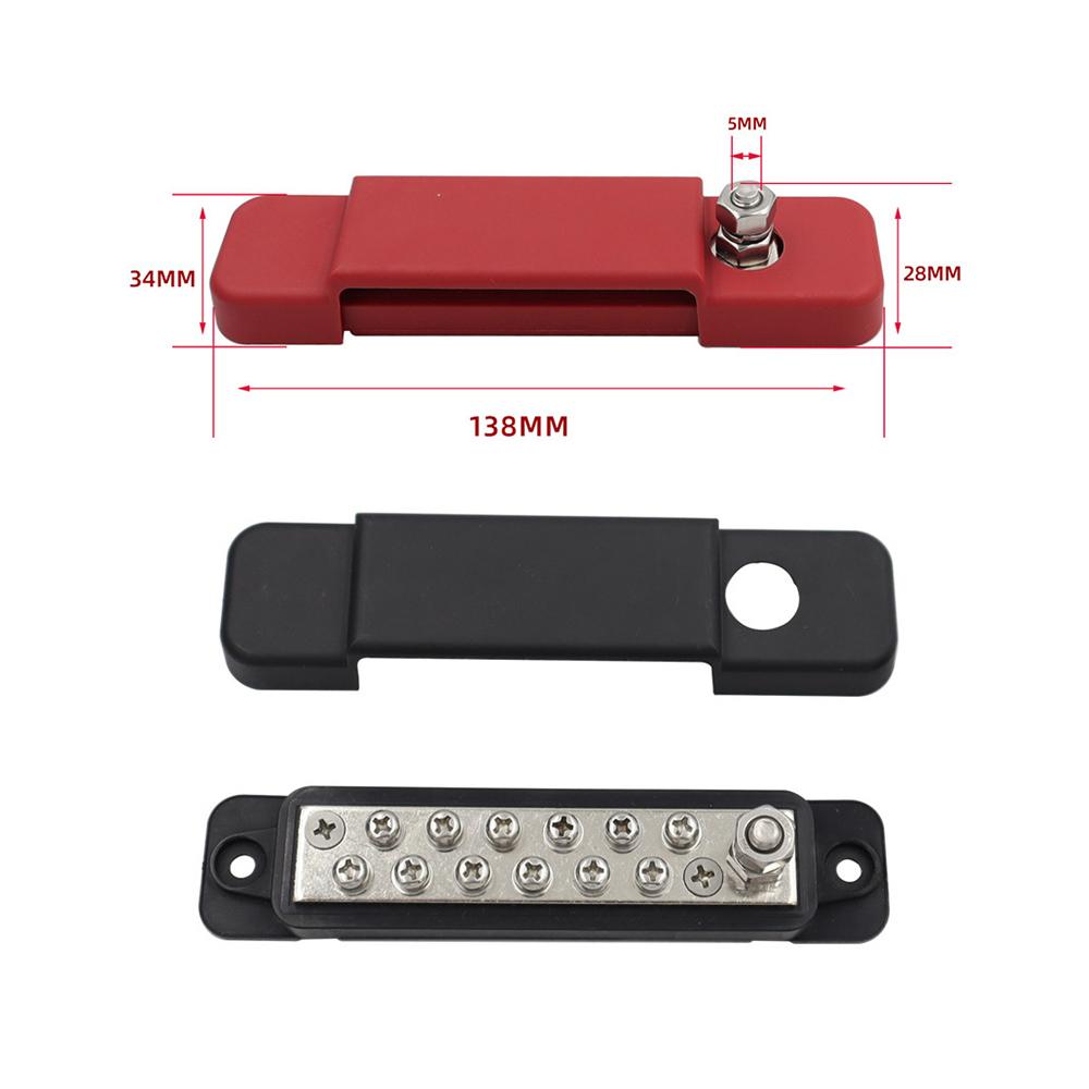 12 Way Bus Bar Auto Marine Boat Power Distribution Terminal Block 150A Rated 12V