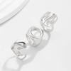 3pcs/set Retro Irregular Open Ring Personality Knuckle Joint Ring Fashion Hollow Square Ring  Couple