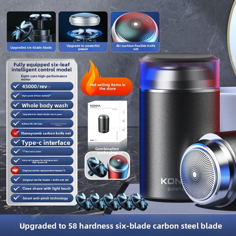 Full Body Washing Razor Electric USB Charging Type Convenient Wet and Dry 3D Floating Three-knife Head Razor Strong Battery Life