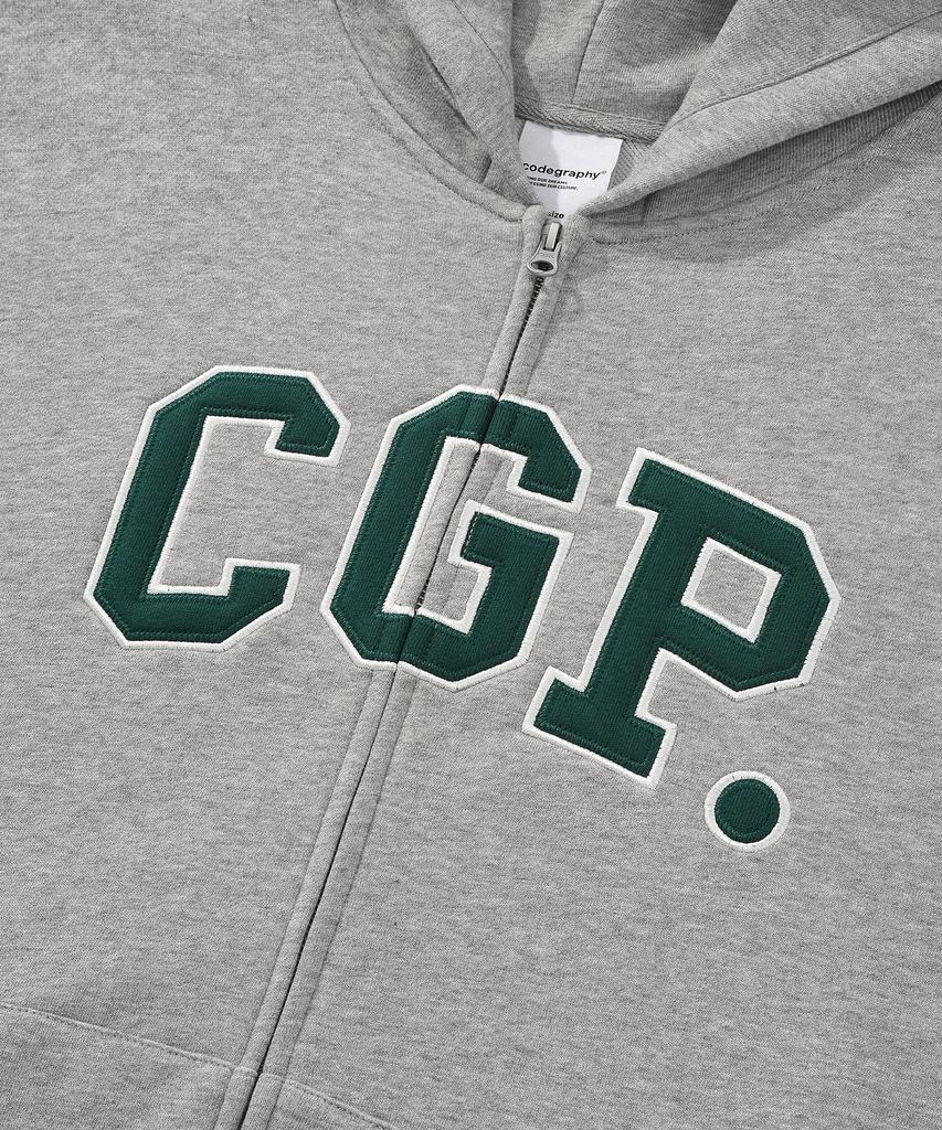 Толстовка на молнии с логотипом CGP Arch_Зеленая