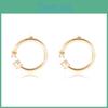 Elegant Pearl Alloy Stud Earrings Womens Geometric Design Modern Fashion
