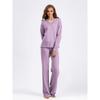Autumn Winter Knitted Sweater Suit Female Loose V Neck Jumper Pant Two Piece Sets
