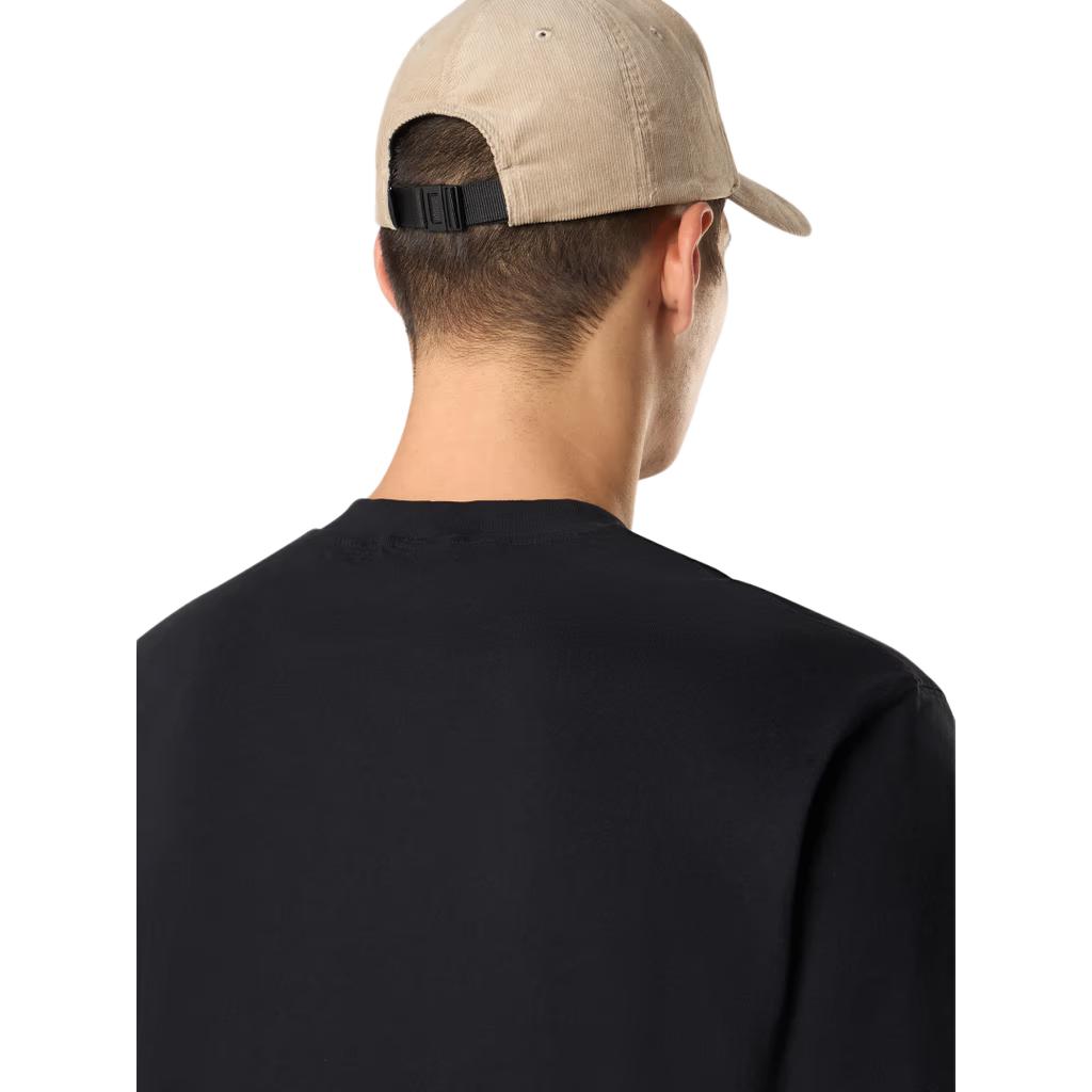 STONE ISLAND Мужская футболка с коротким рукавом и ребристым вырезом «Компас» Ss25, черная, K1S152100034-V0029