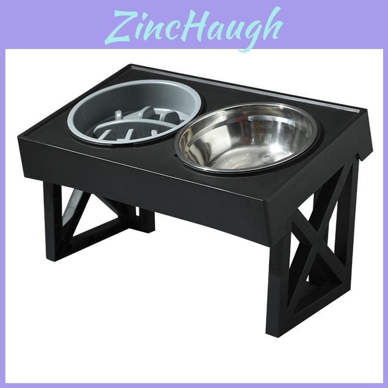 Stainless Steel Pet Food And Water Dispenser With Adjustable Stand For Indoor Use
