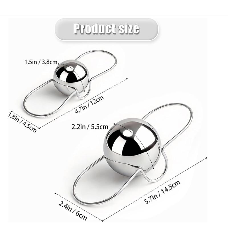 2pcs Espresso Cooling Ball, Reusable Metal Ice Cubes, Stainless Steel Frozen Ice Balls for Coffee, Whiskey & More Drinks,Chiller Gift for Birthday