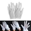 5/1Pairs White Cotton Gloves Non-Slip Gripper Dot Gloves with Elastic Cuff Men Women Waiters Drivers Serving Formal Gloves