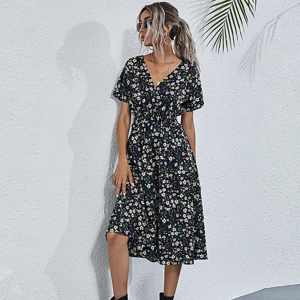 Летняя сексуальная стильная женская модная одежда Длинные цветочные платья Юбки Уличная одежда