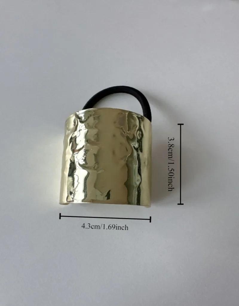 Модная металлическая массивная круглая куполообразная резинка для волос с бантом для женщин, фиксатор для конского хвоста, эластичные резинки для волос, аксессуары для украшения волос для девочек