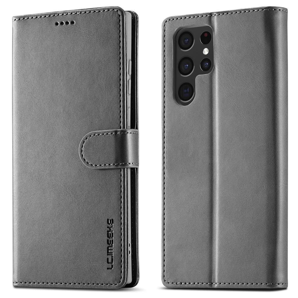 LC.IMEEKE For Samsung Galaxy S24 Ultra Case Drop-resistant Stand Leather Phone Shell Cover