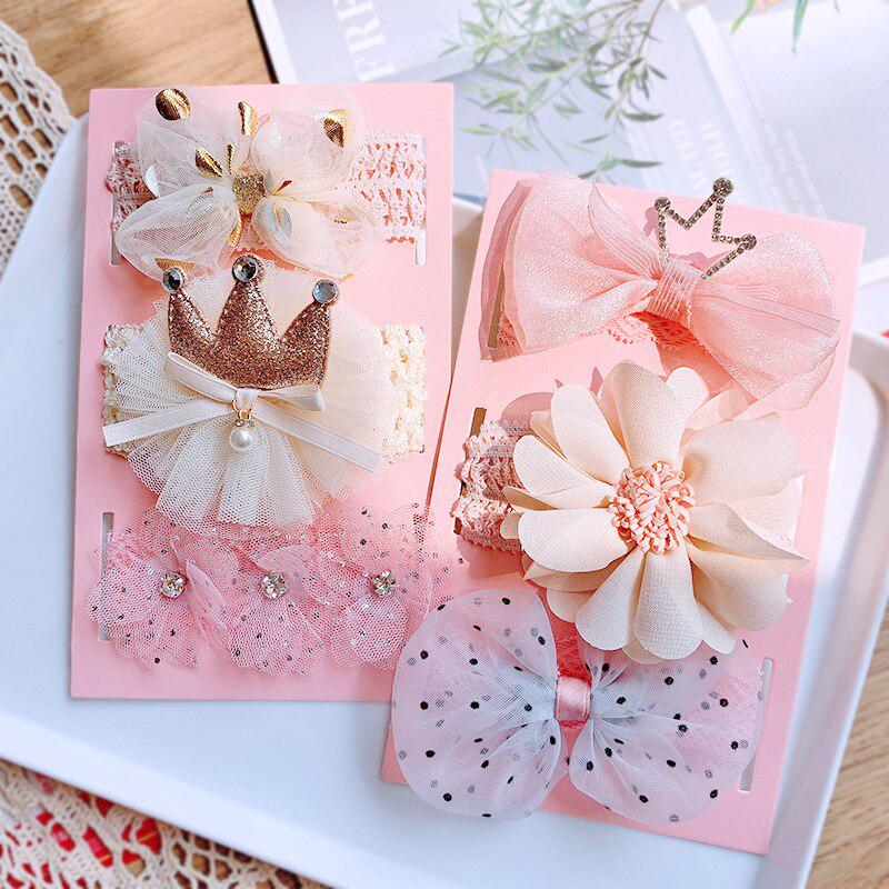 Набор повязок на голову для новорожденных девочек, 3шт