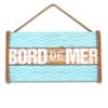 [R3877] - 'Marine World' Wooden Panel, Blue Beige (Sea Side) - 30x16cm