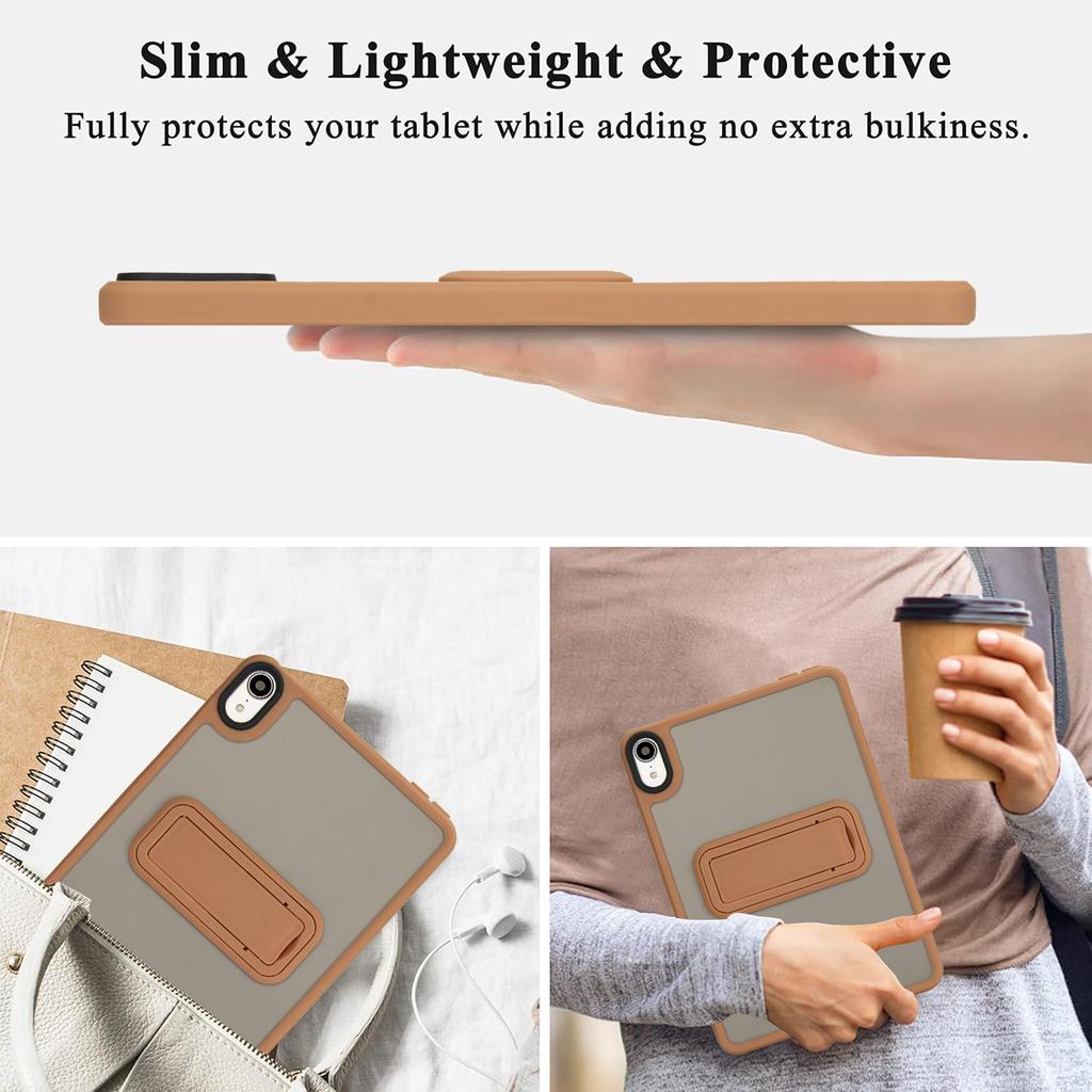 Для iPad мини (2024)/(2021) Чехол с подставкой TPU+PC с покрытием Soft-Touch для планшета