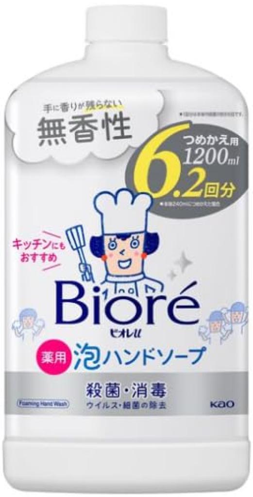 Biore U лечебное пенное мыло для рук 240 мл Сменный блок 1200 мл Без запаха 2 шт Kao [Оптовая закупка] [Тип пены]