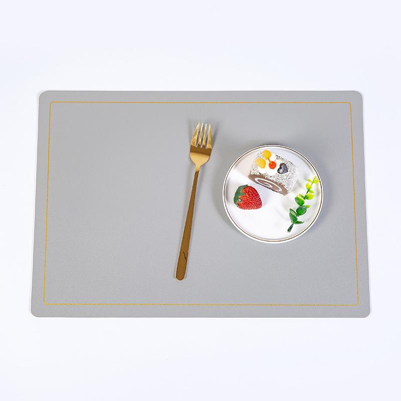 Heat insulation pad, leather dining table mat, western dining mat, waterproof and oil-proof household Nordic rectangular Phnom Penh bowl, coaster