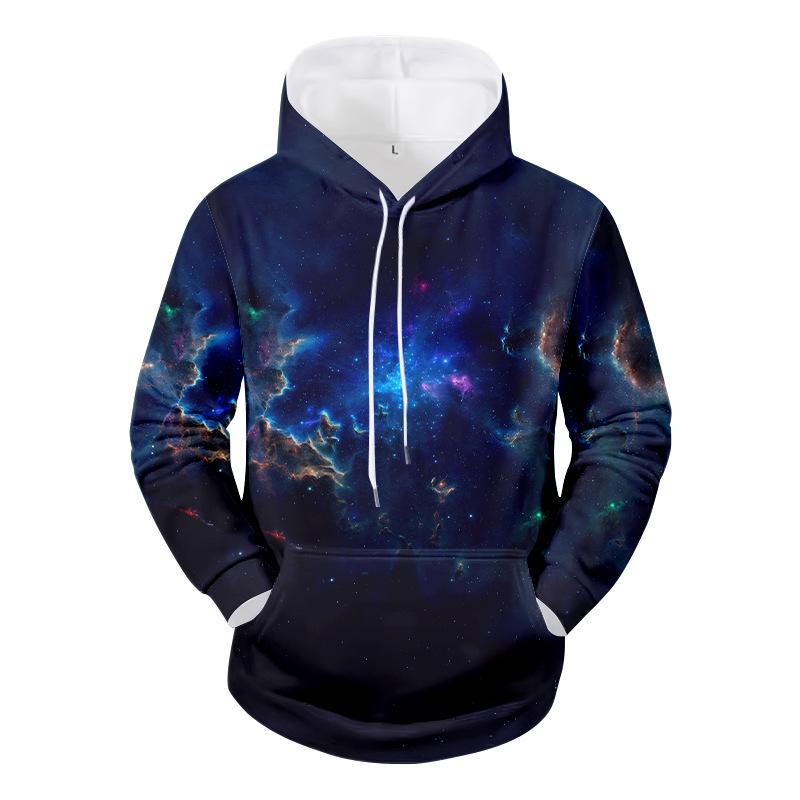 Весна и осень, новый мужской 3D-принтованный повседневный персонализированный свитер с капюшоном и пуловер