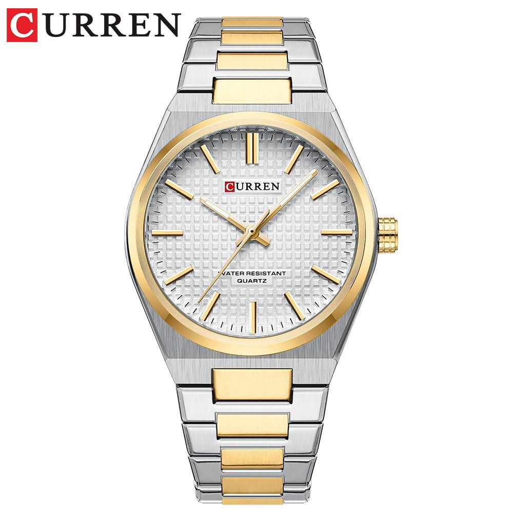 CURREN 8439 Мужские кварцевые часы на стальном ремешке Business Casual
