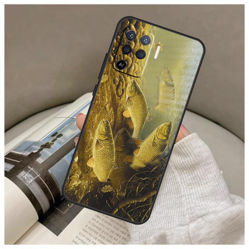 Chub Carp Fish Case For Oppo A16 A76 A96 A60 A98 A58 A78 A18 A38 A80 A40 A77 A57 A17 A74 A54 A94 A15 A5 Pro