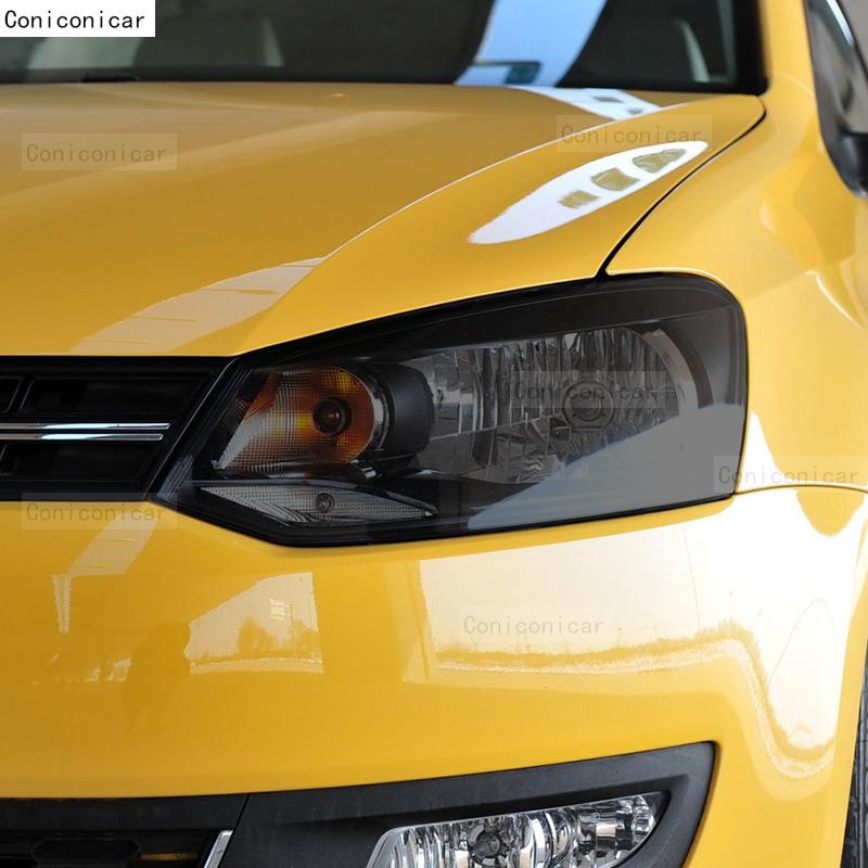 For Volkswagen POLO 2012-2016 Car Exterior Headlight Anti-scratch Front Lamp Tint Cover TPU Protective Film Accessories Sticker