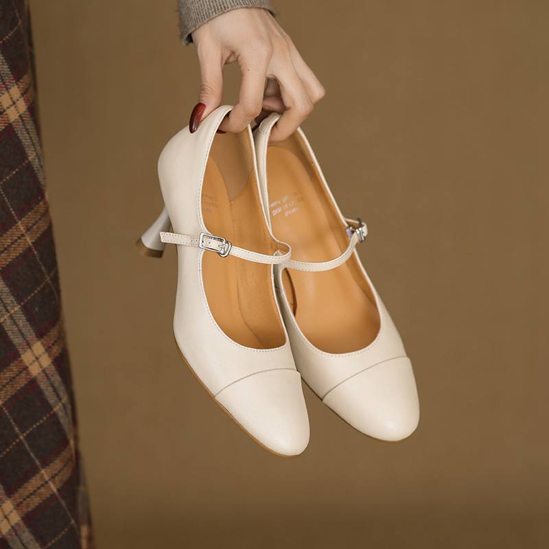 Krazing Pot Модные туфли из коровьей кожи весна-осень на шпильках с пряжками на ремешках женские туфли с круглым носком современные туфли-лодочки
