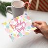 1 Set (24pcs) Birthday Greeting Card Creative Set–12 Birthday Gift Cards with Envelopes, Blessing Stamping Cards,and Birthday Party Blank Sticky Notes