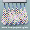 5 шт. кухонных полотенец Rainbow Dot Coral Velvet Rags Super Soft Absorbing Microfiber Towels Kitchen Drying Hands Tableware
