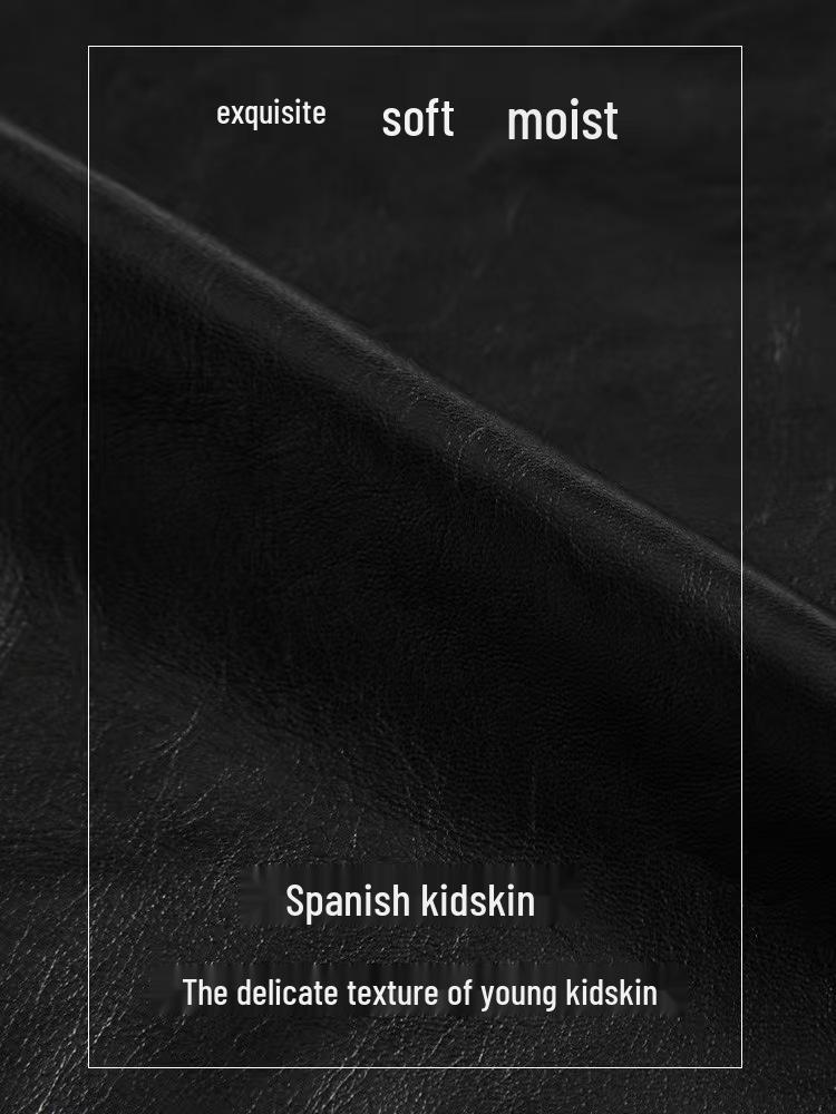 Мужские кожаные перчатки из овчины с сенсорным экраном: Теплые, на флисовой подкладке, непродуваемые для осенне-зимних поездок за рулем/на мотоцикле