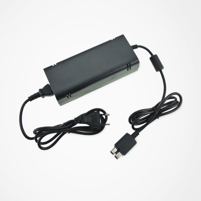 Chargeur Secteur - Microsoft - Xbox 360 Slim - Noir - Adaptateur Filaire - Remplacement