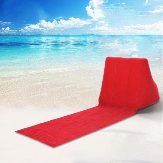 Подушка для кемпинга на открытом воздухе Треугольная подушка ПВХ Флокированная Надувная подушка Портативная Складная Летний Пляж