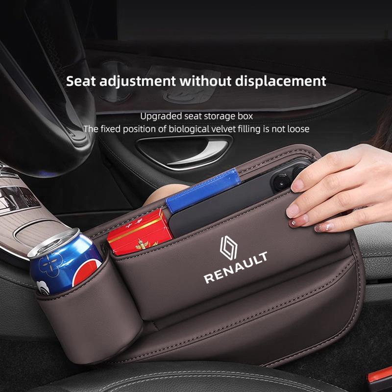 For Renault 2026 New Hub Caps Car Interior Seat Gap Storage Box Organizer With Cup Holder For Renault Clio Megane Espace QM6 ZOE