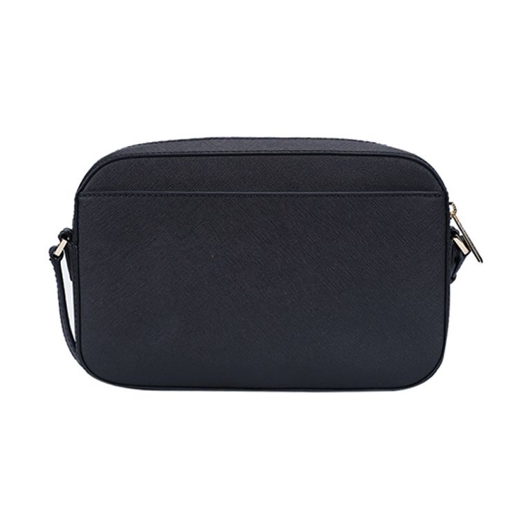 Michael Kors MK Jet Set Chain Zip Однотонная с логотипом Кожаная сумка-мессенджер для поездок Женская сумка на плечо Черная 35S1GTTC7L-BLACK