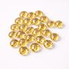 Цитриновые драгоценные камни, Круглые фасетчатые кабошоны из цитрина, Натуральные желтые полудрагоценные камни