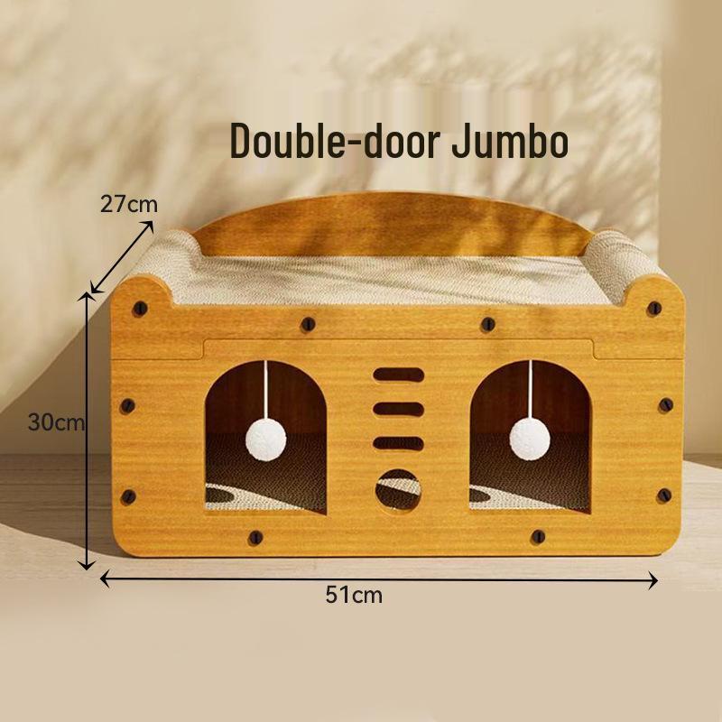 Multifunctional Cat Tree & Scratching Board with Nest and Toy