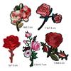 5Pcs/Lot Iron-On Transfer Rose Flower T-Shirt Diy Decoration Parches  Washable Embroidery Patches