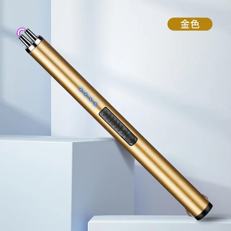 Портативный импульсный пистолет для зажигания на открытом воздухе, газовая горелка, газовая горелка, барбекю, кухонная горелка с двойной дугой, USB-электронная зажигалка