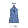 Kaslead New Arrival Women's Clothing Fashion Style Fashion Silm Hanging Collar Midriff Outfit Short Dress 4772224