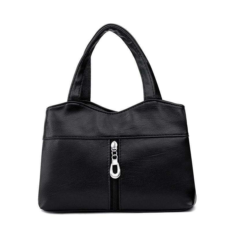 Сплошная цветная сумка для женщин, мягкая квадратная сумка из искусственной кожи, универсальная сумка на одно плечо, повседневная сумка-кошелек для мамы