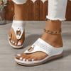 Women New Summer Thong Sandals Fashion Clip Toe Beach Shoes Flip Flops Solid Color Wedges Comfortable Slippers Sandalias Mujer