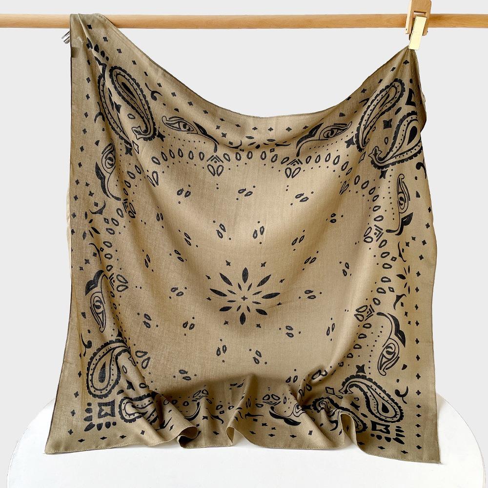 90cm Women Head Scarf Printed Silk Scarves Fashion Female Shawl Wrap  Summer Accessories