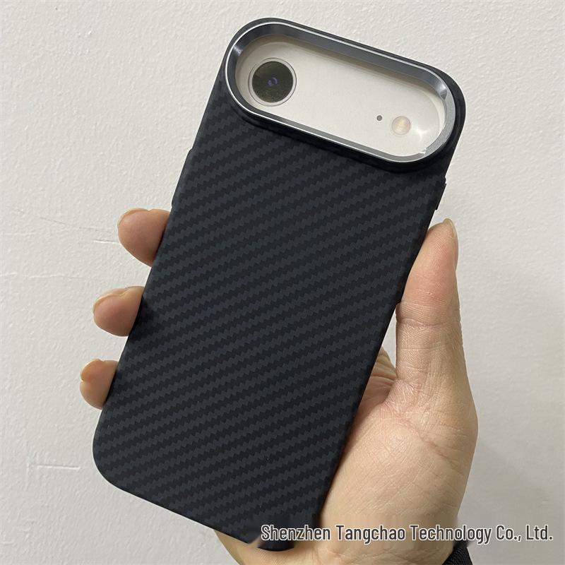 LUXO Магнитный чехол из углеродного волокна для iPhone 17 Air: Жесткий чехол с текстурой кевлара для мужчин и женщин
