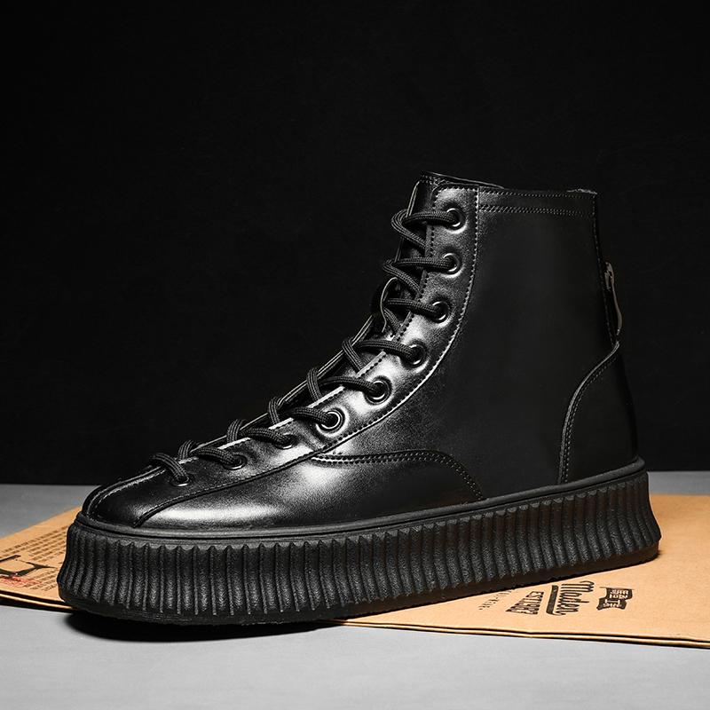 Высокие мотоциклетные туфли, черные мужские, на открытом воздухе, нескользящие, модные, удобные, спортивные, повседневные, легкие