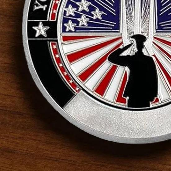 1/2/3/4/5Pcs Veterans Challenge Coin Patriotic USA Eagle Collectible Coin Thank You for Your Service Round Carving Keepsake Badge Decoration Veterans