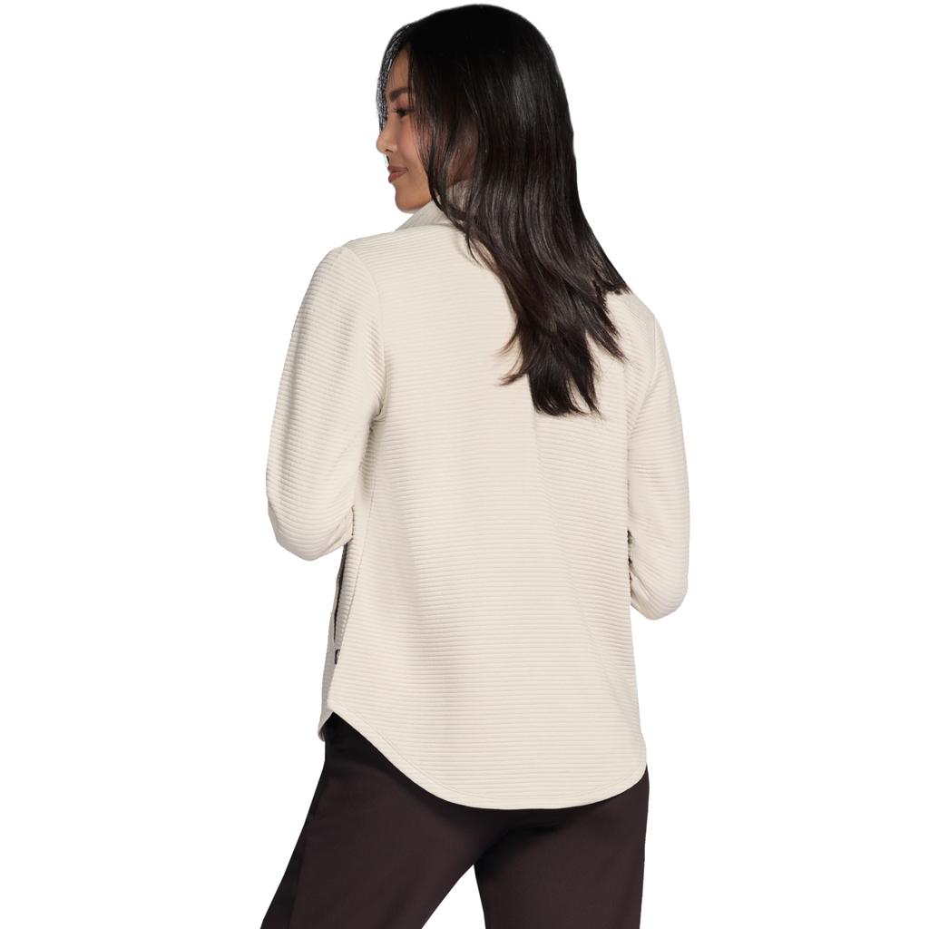 Skechers Худи без капюшона GoWalk Shine, женская бежевая толстовка