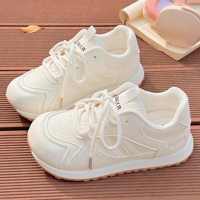 Универсальные женские белые летние тренировочные кроссовки Forrest Gump с дизайном «Хлеб с большой головой» - Belle ZZ210